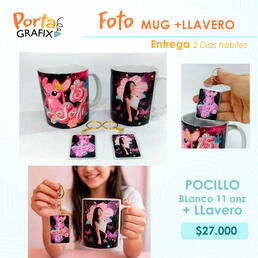 Mug + llavero